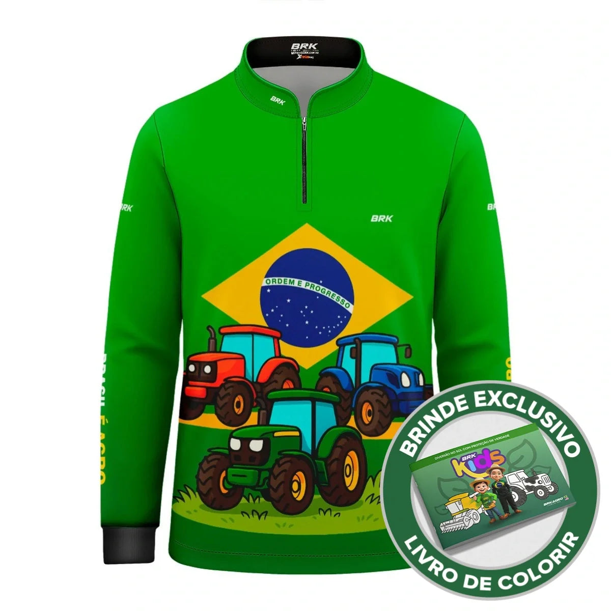 Camisa UV50 Agro Infantil Brk Tratores Brasil