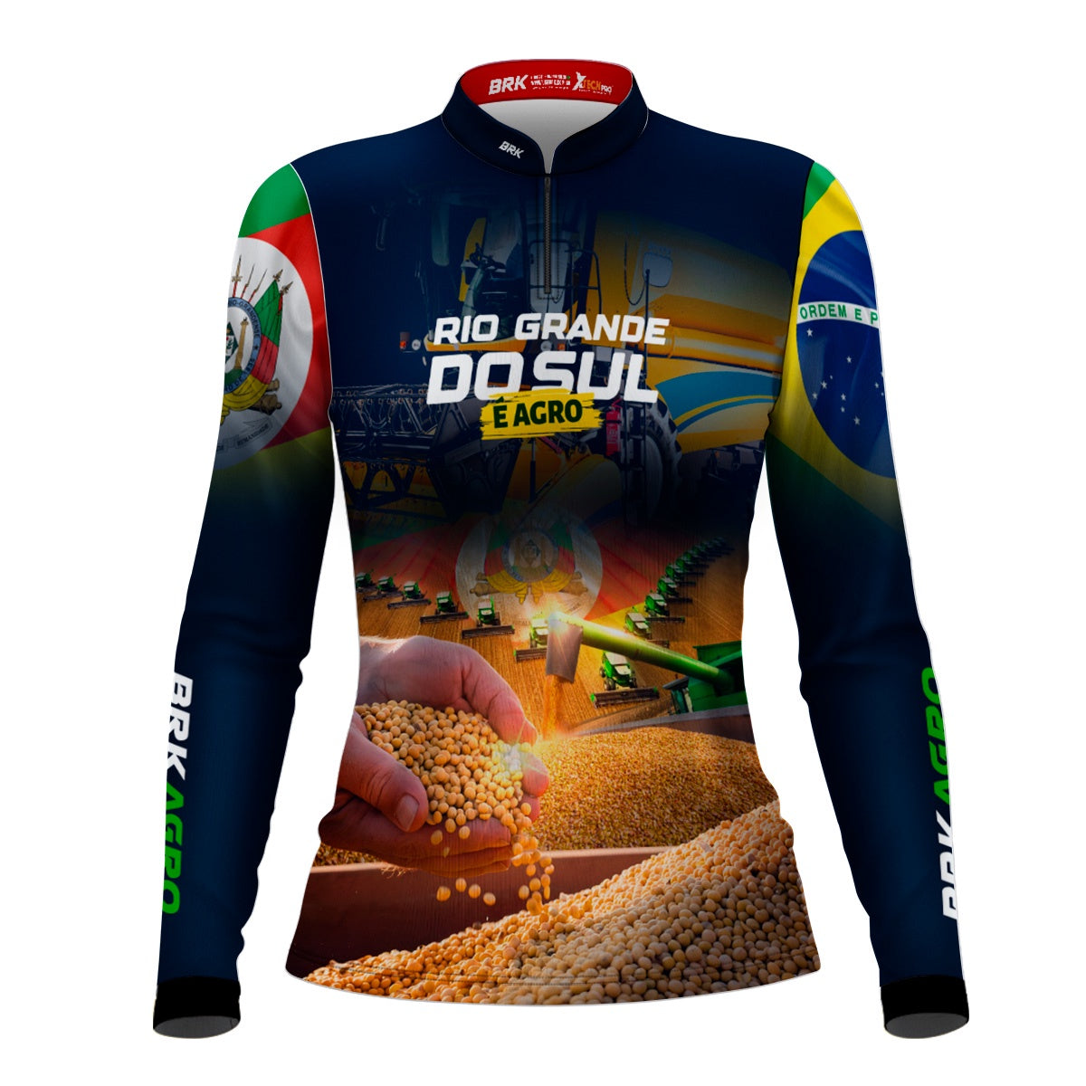 Camisa Agro Feminina Brk Rio Grande do Sul é Agro com Proteção UV50+