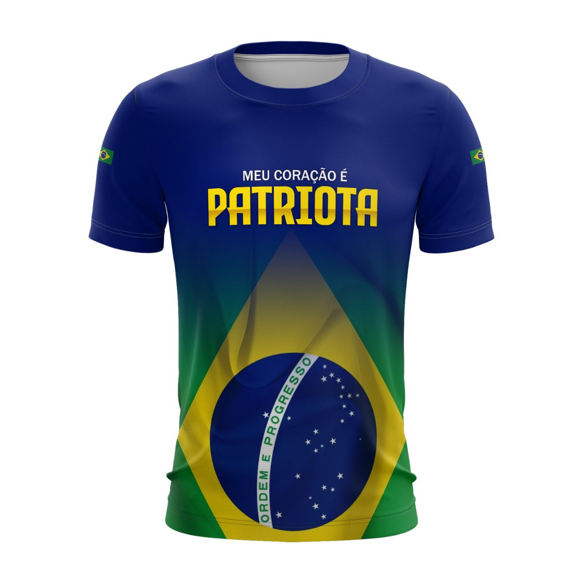 Camisa Brk Brasil Patriota Meu Coração é Patriota com Proteção UV50