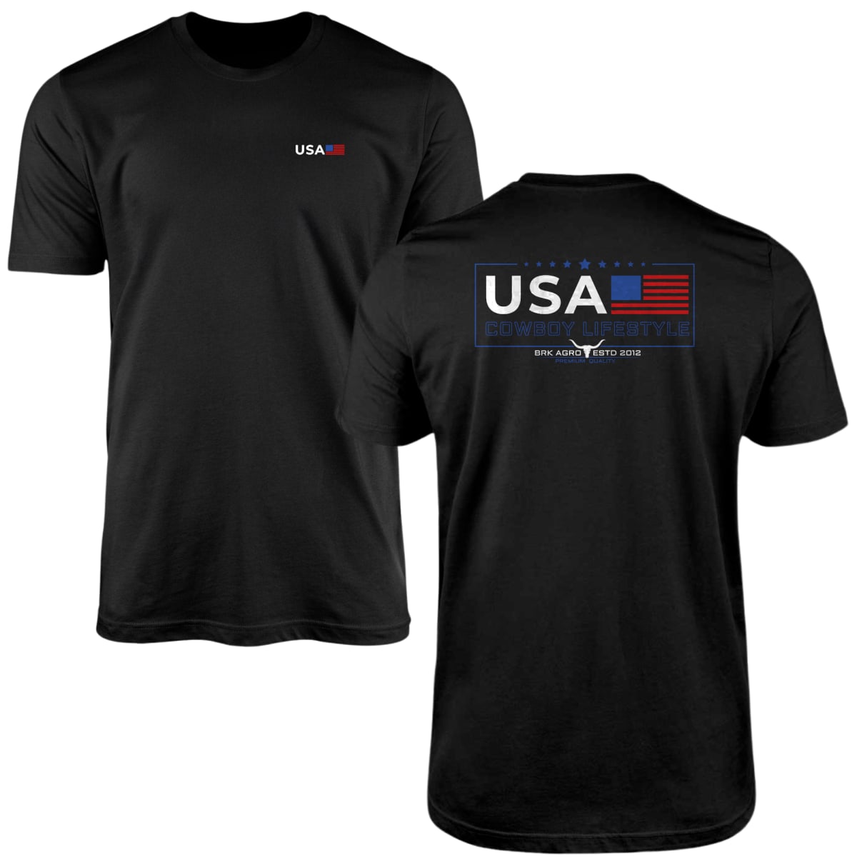 Kit Com 3 Camisetas De Algodão Coleção USA