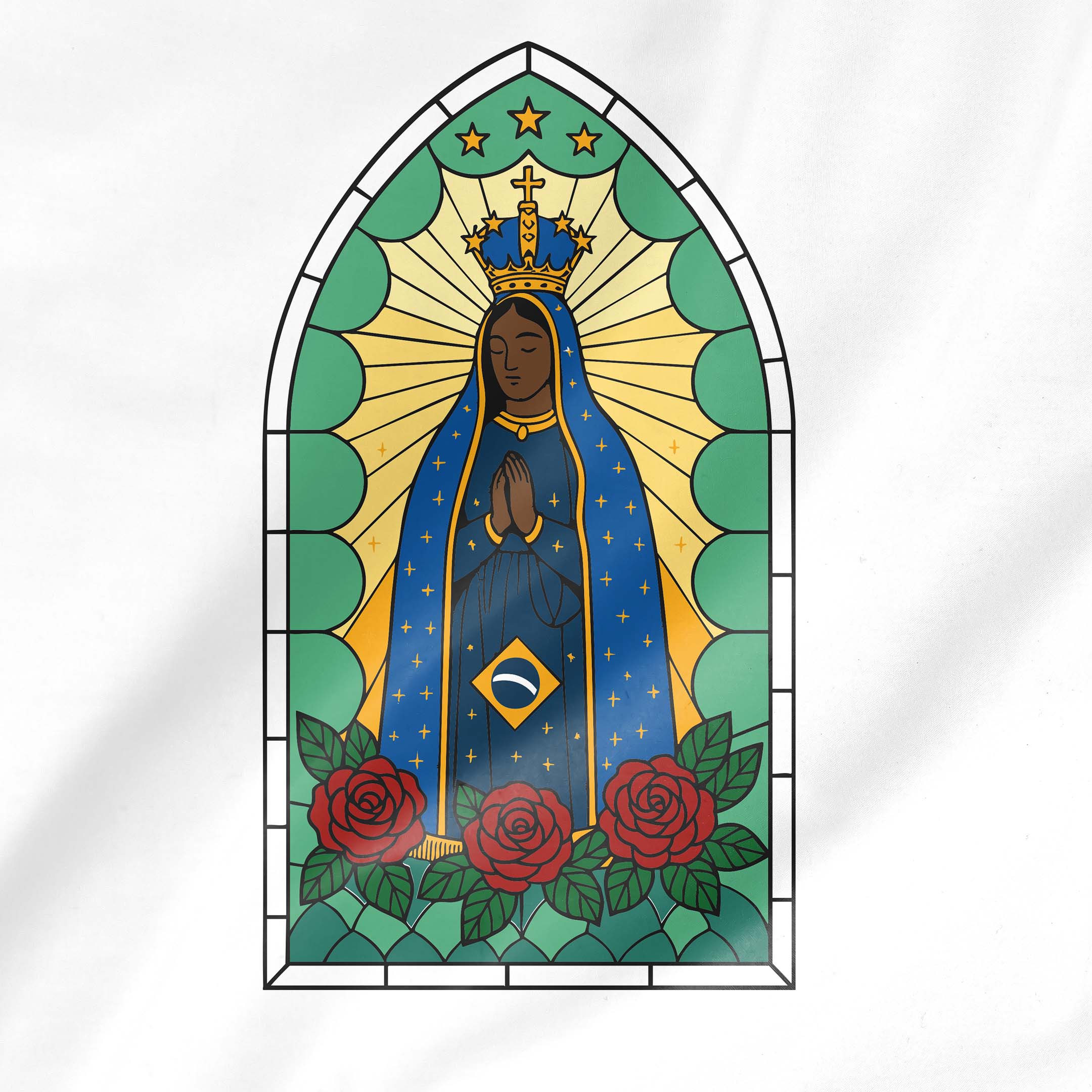 Kit Com 3 Camisetas De Algodão Coleção Nossa Senhora Aparecida