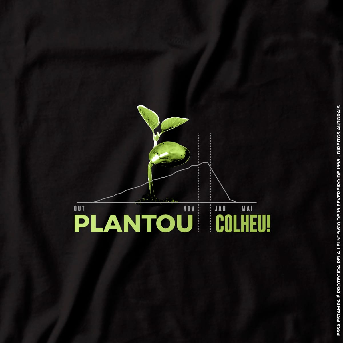 Camiseta Agro Brk Plantou Colheu Algodão Premium