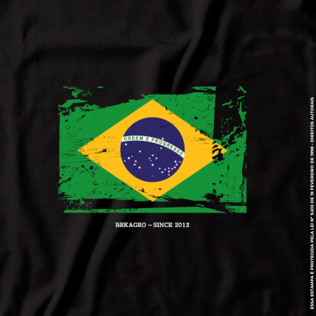 Camiseta Agro Brk Bandeira Brasil Algodão Premium