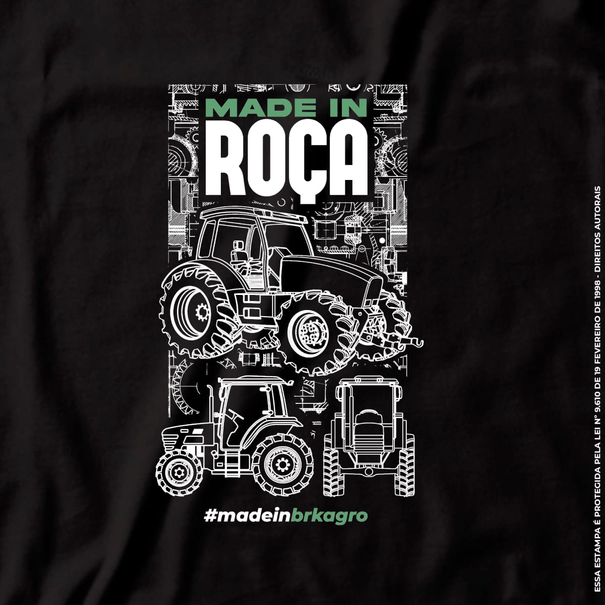 Camiseta Agro Brk Made In Roça Algodão Premium
