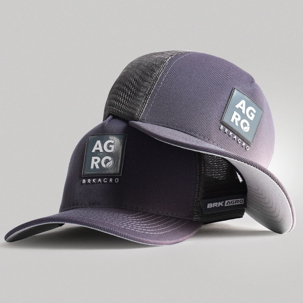 Boné Trucker Brk Agro Cinza e Verde