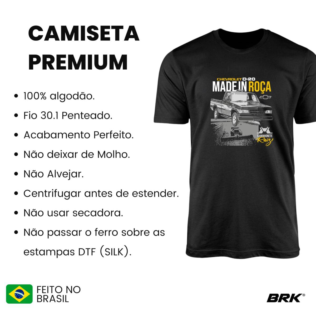Camiseta Agro Brk D20 Made in Roça com Algodão Premium