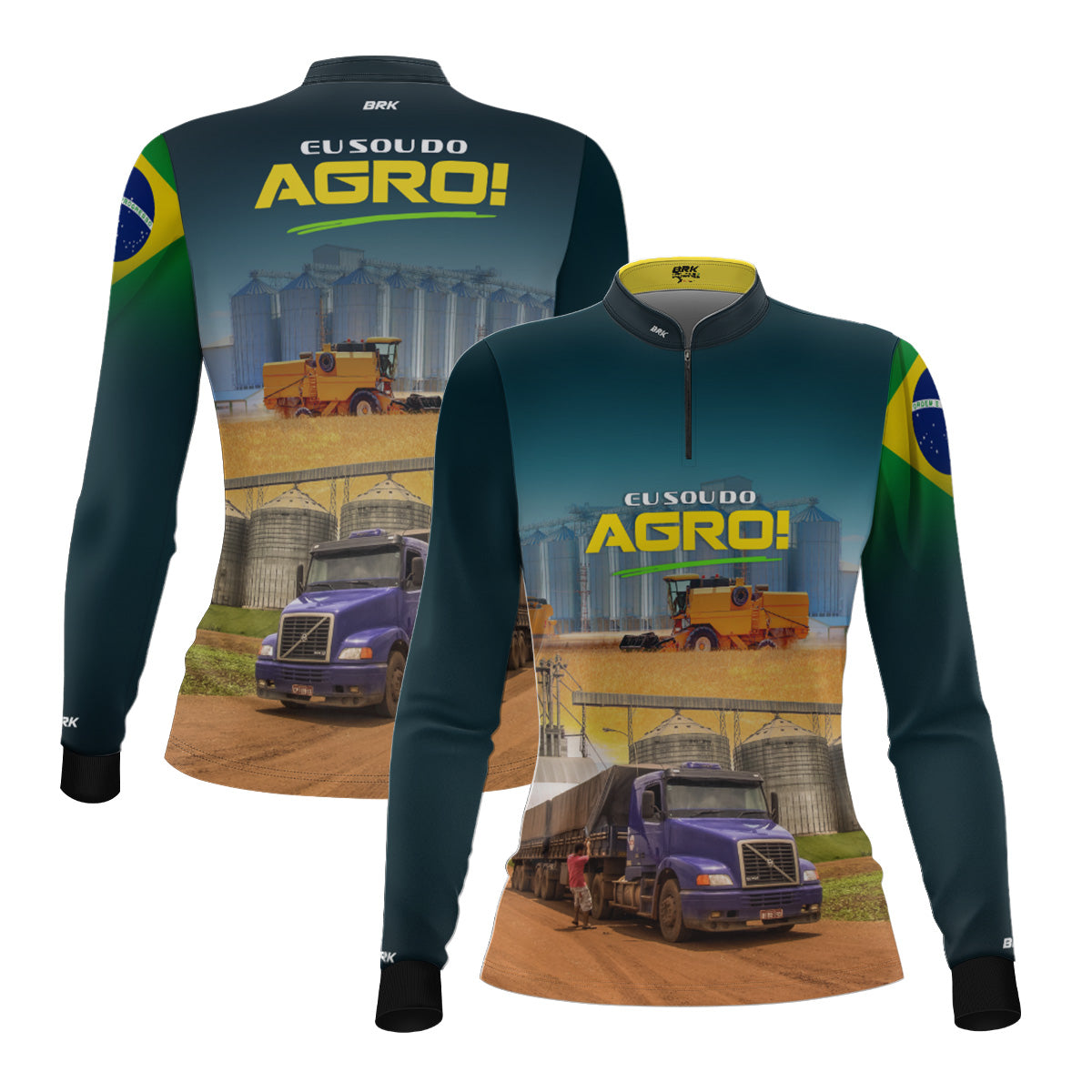 Camisa UV50 Agro Feminina Brk Eu Sou do Agro Silo de Grão 2