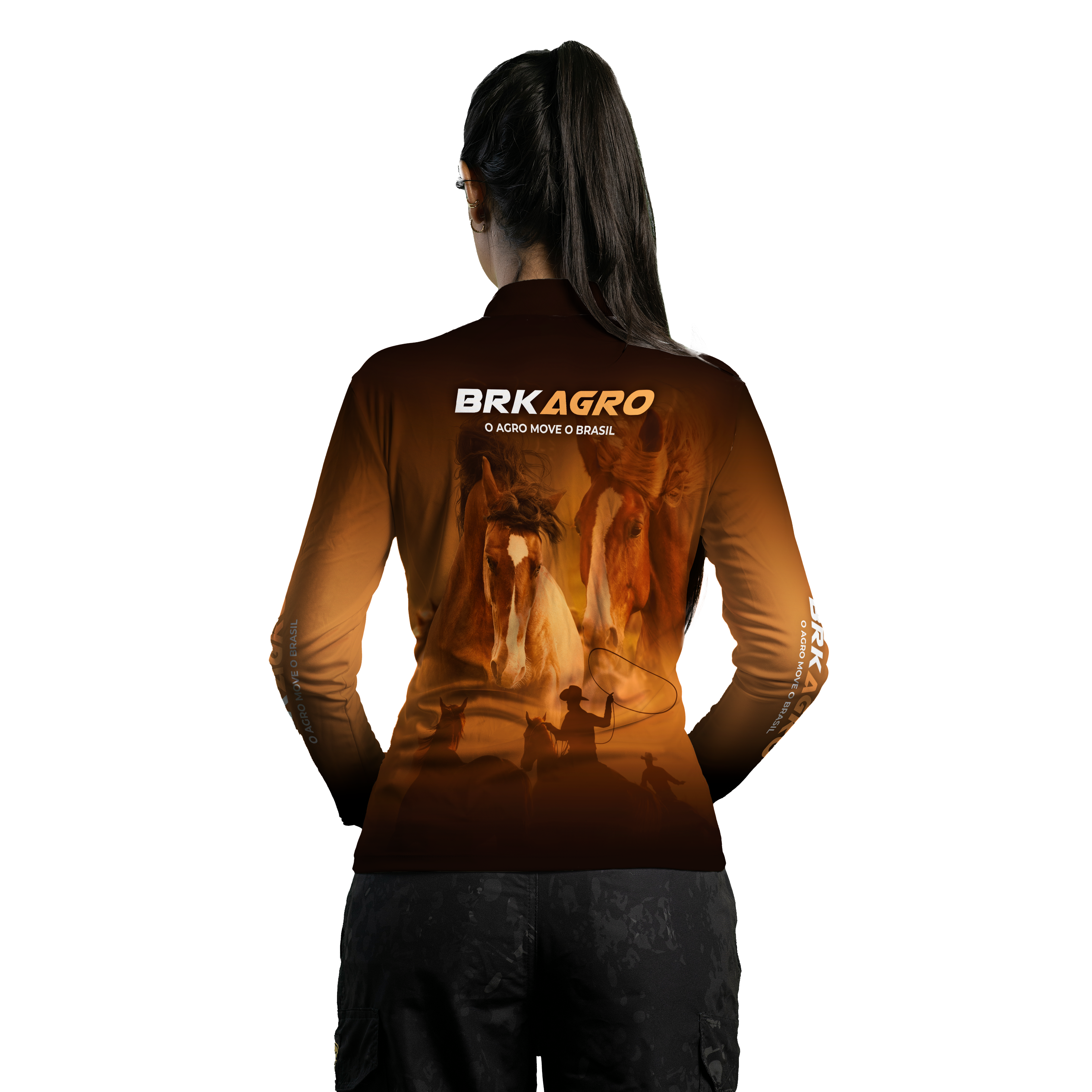 Camisa Agro Brk Cavalos com Proteção Solar UV50+