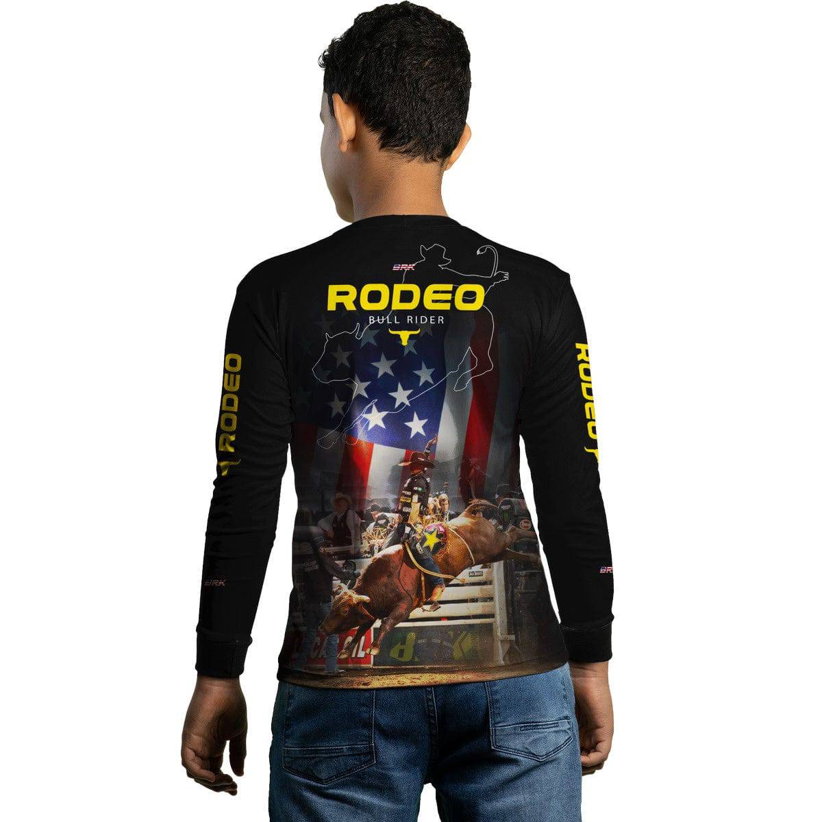Camisa Agro Brk Preto Rodeio USA 2 com Proteção Solar UV50+