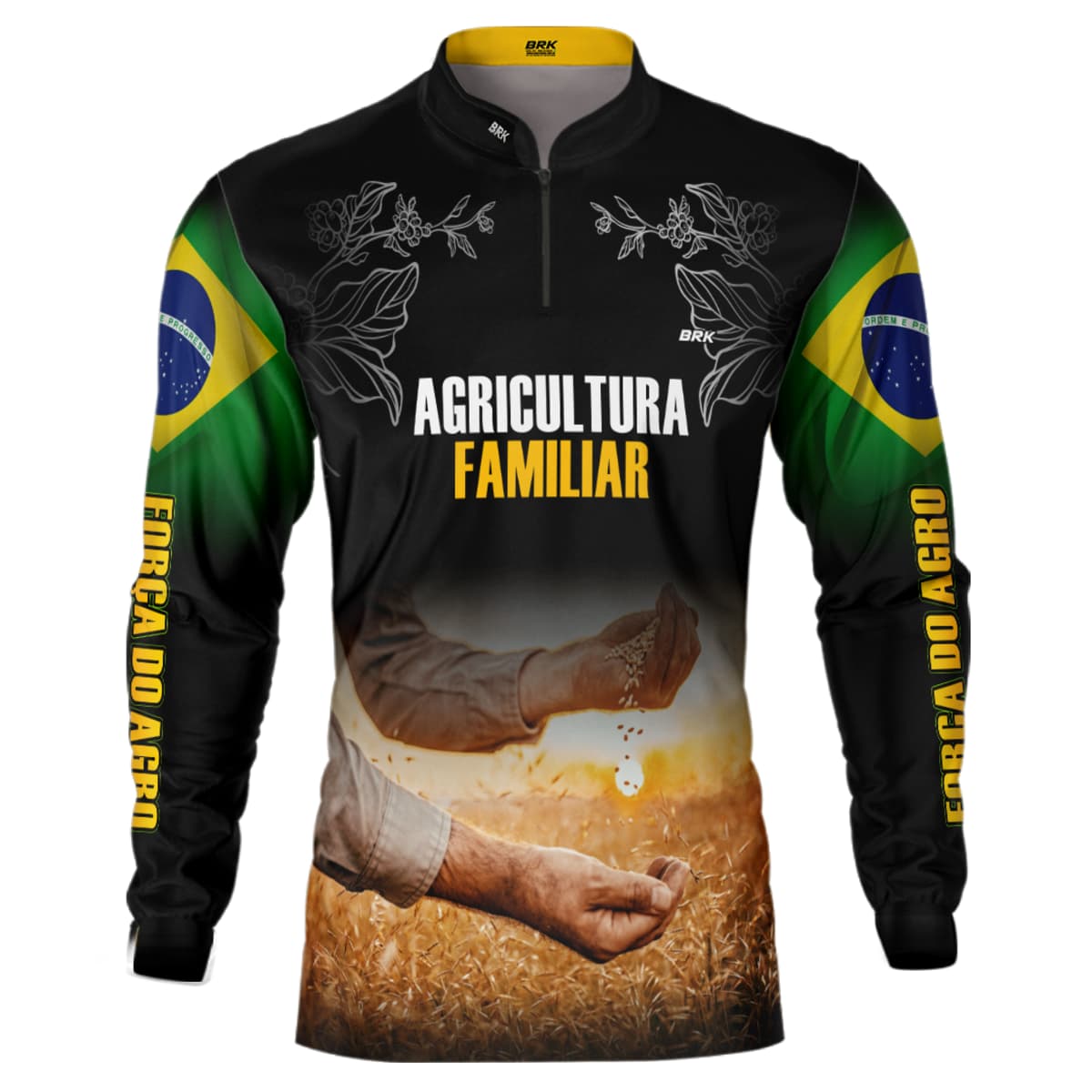 Camisa Agro Brk Agricultura Familiar no Campo com Proteção Solar UV50+