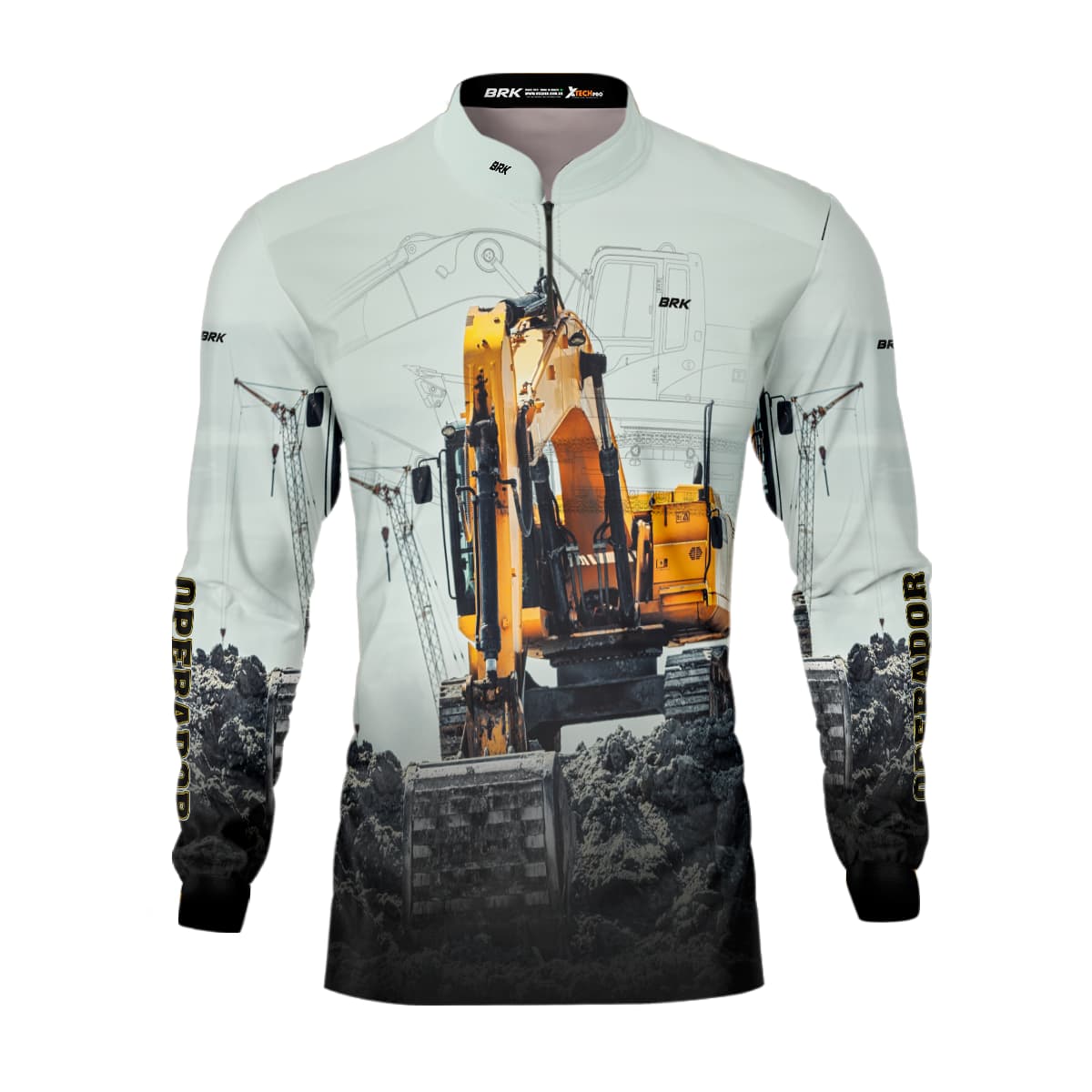 Camisa Agro Brk Operador de Máquinas Escavadeira com UV50+