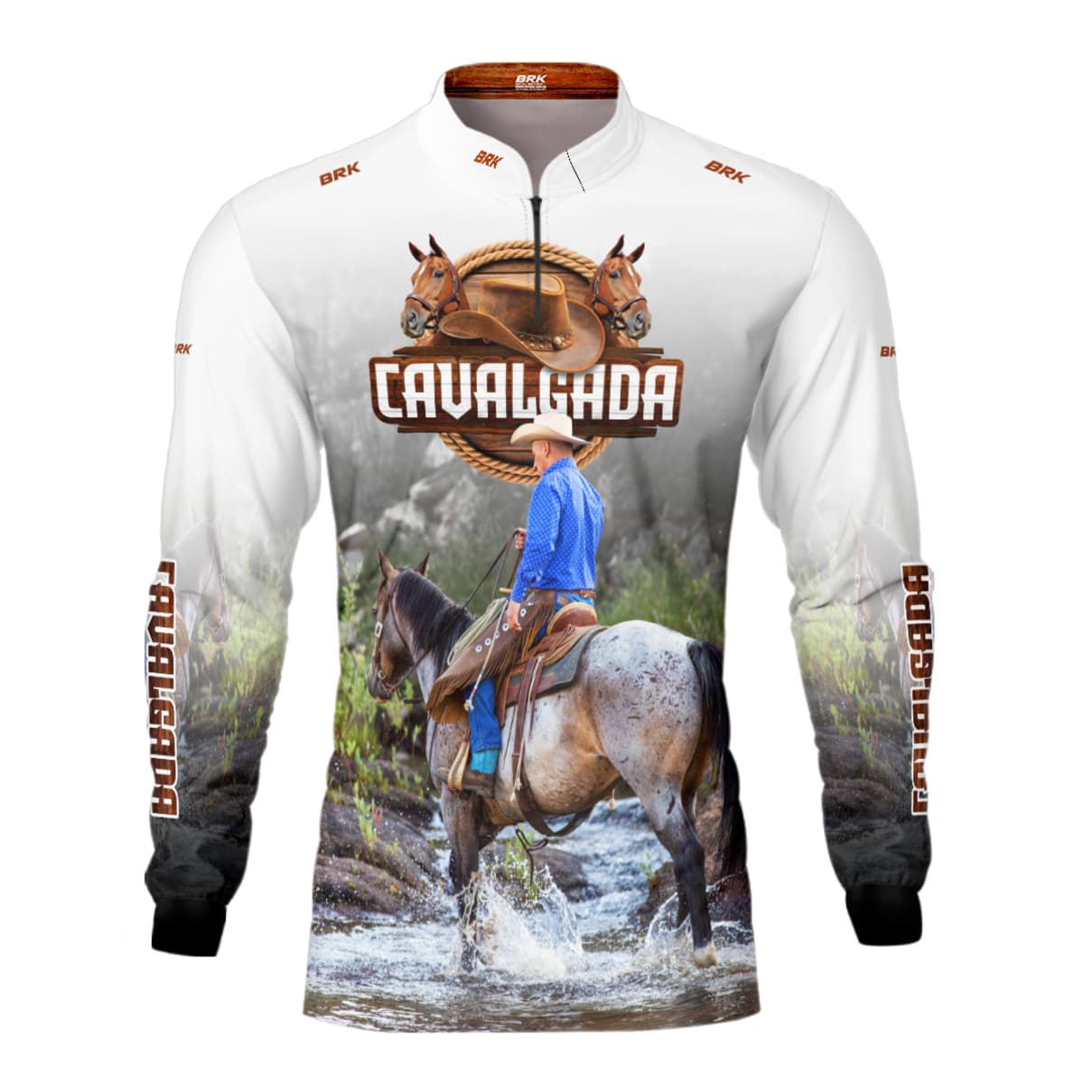 Camisa Agro Brk Cavalgada Branca com Proteção Solar UV50+