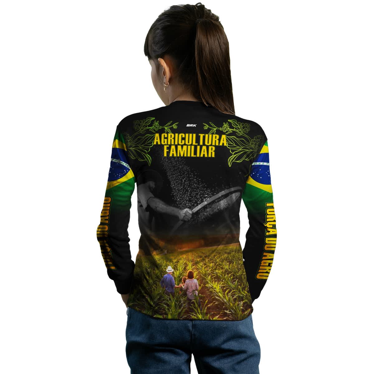 Camisa Agro Brk Agricultura Familiar no Campo com Proteção Solar UV50+