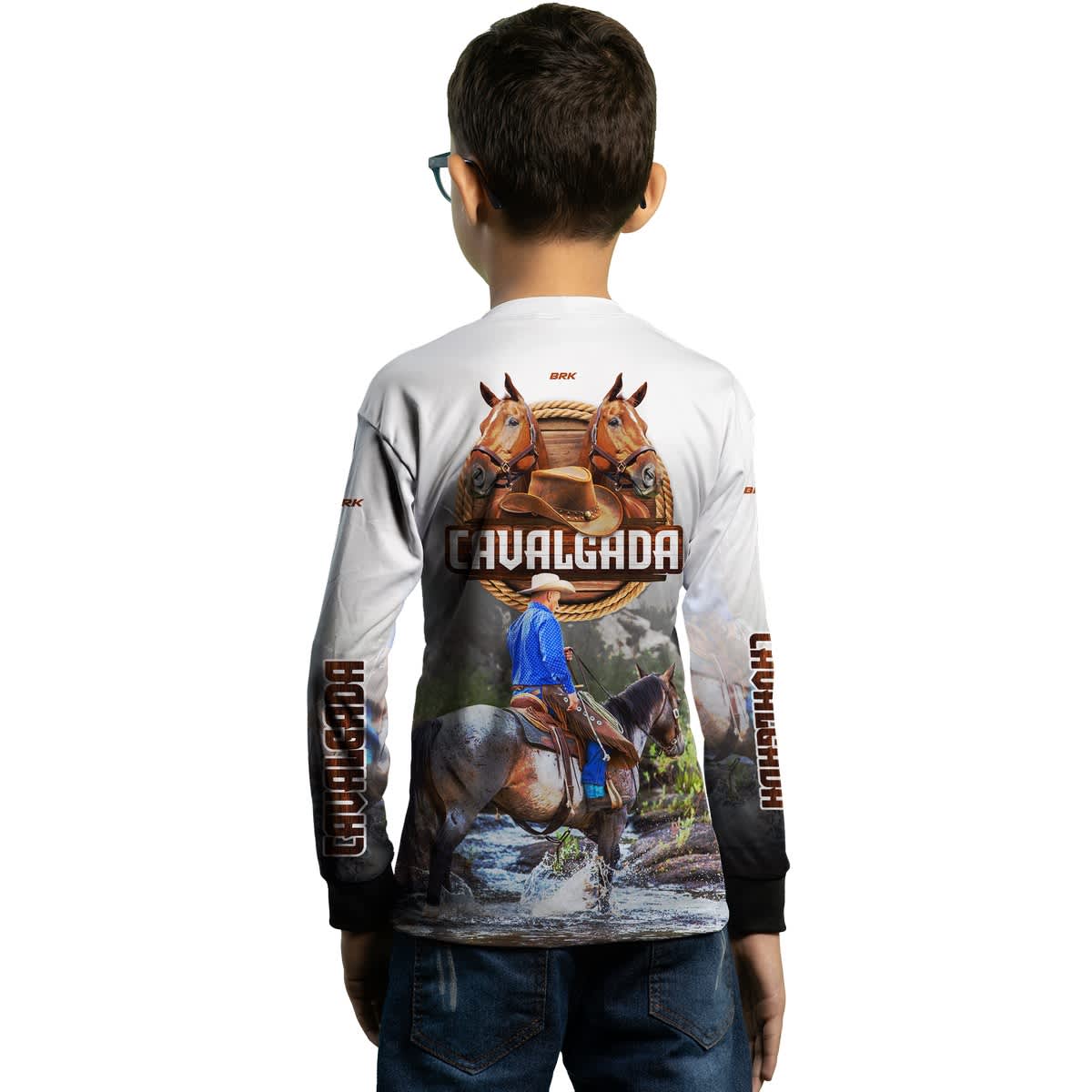 Camisa Agro Brk Cavalgada Branca com Proteção Solar UV50+