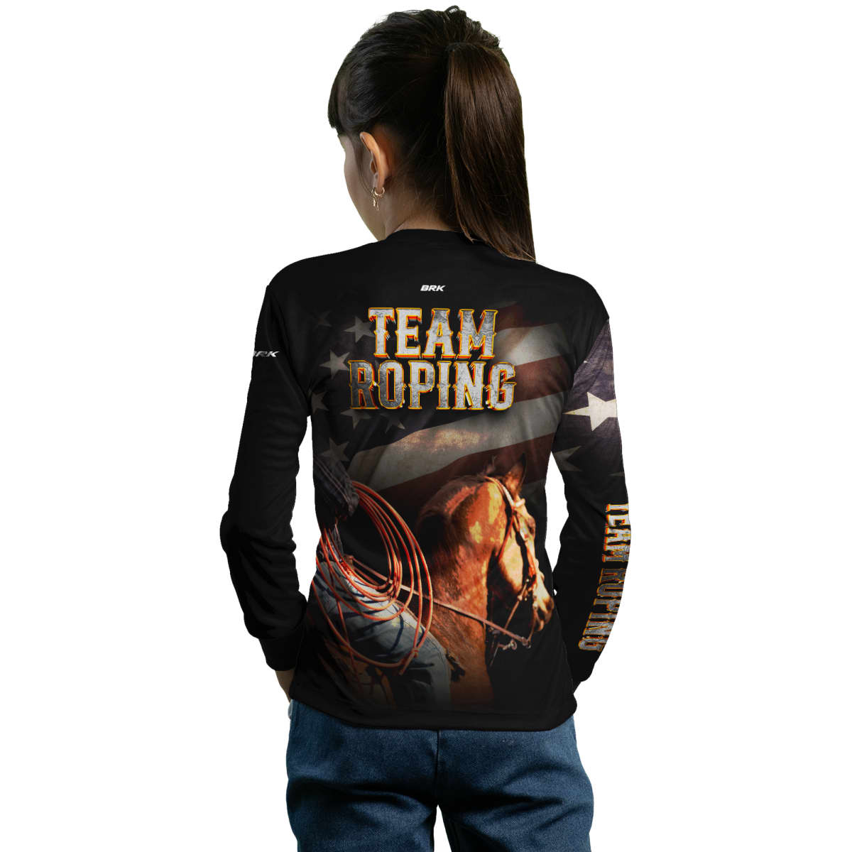 Camisa Agro Brk Team Roping Estados Unidos com Proteção Solar UV50+