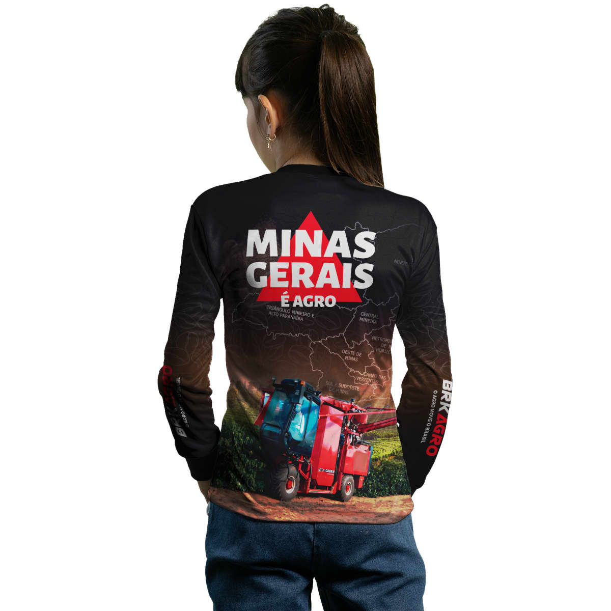 Camisa Agro Brk Minas Gerais Colheita de Café com Proteção Solar UV50+