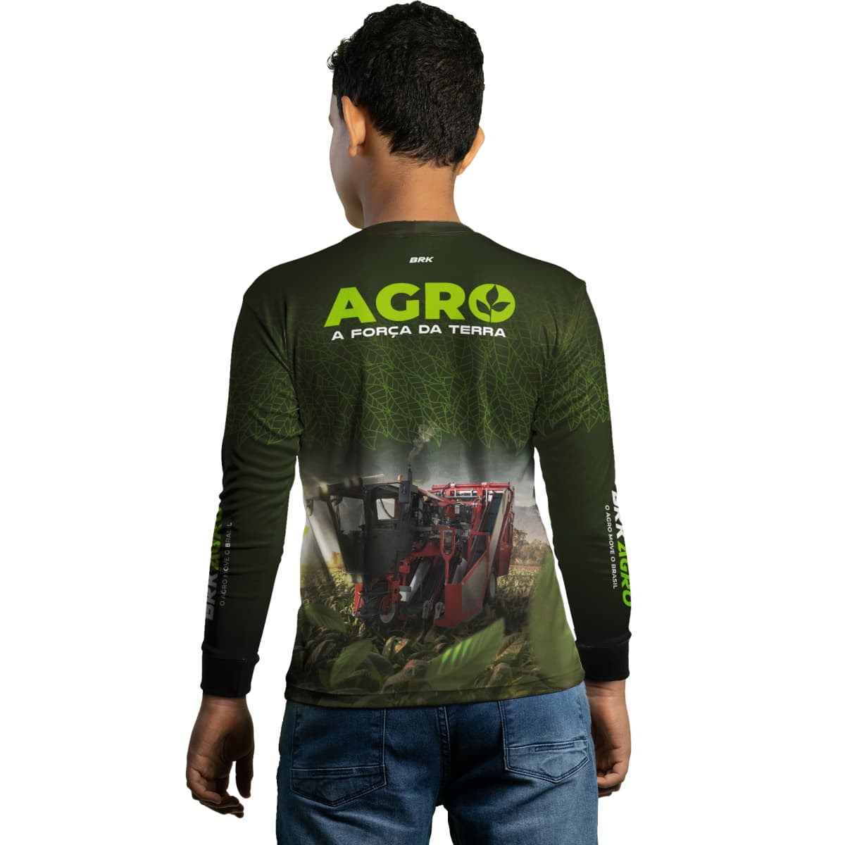 Camisa Agro Brk Plantação de Tabaco Força da Terra com Proteção Solar UV50+