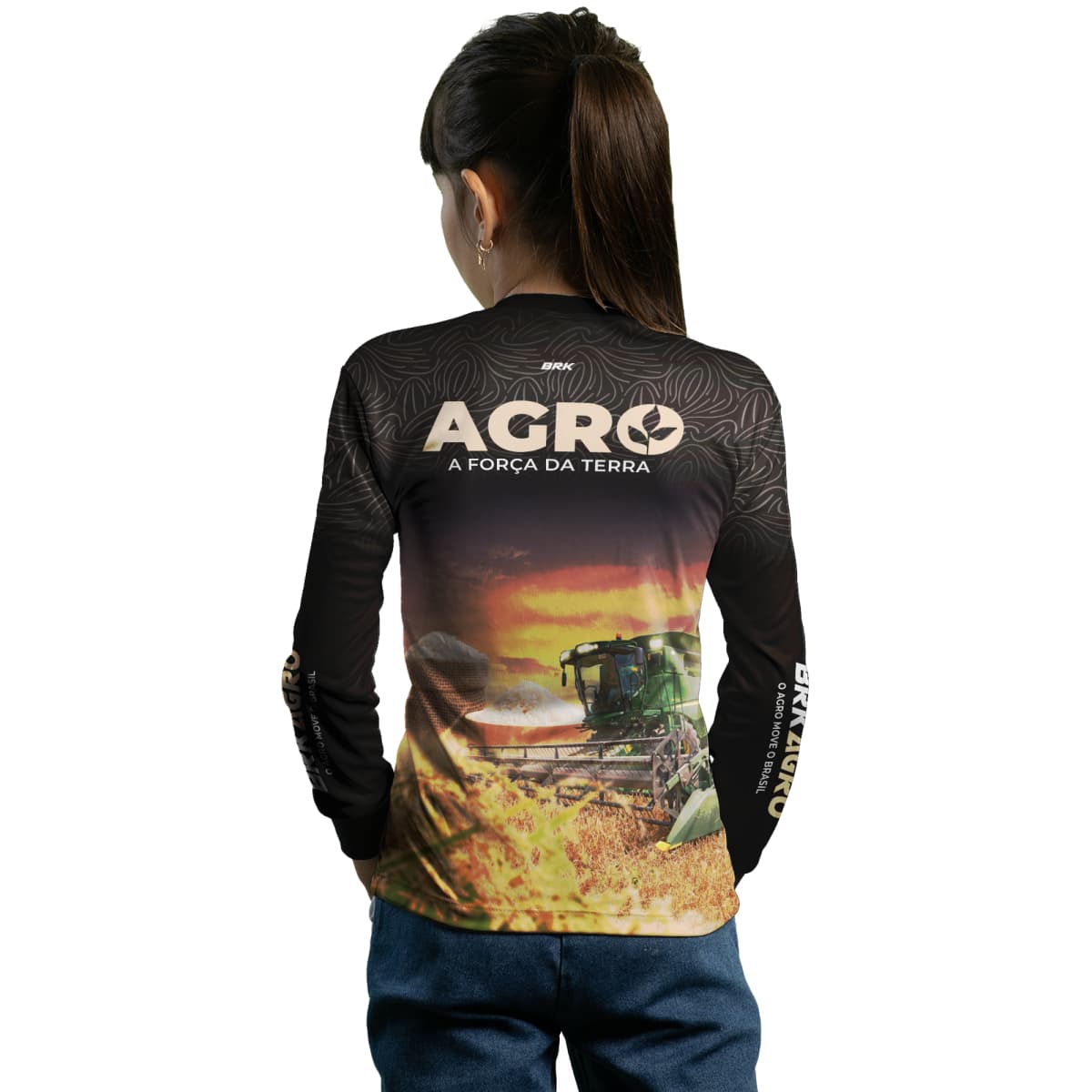Camisa Agro Brk Plantação de Arroz com Proteção Solar UV50+