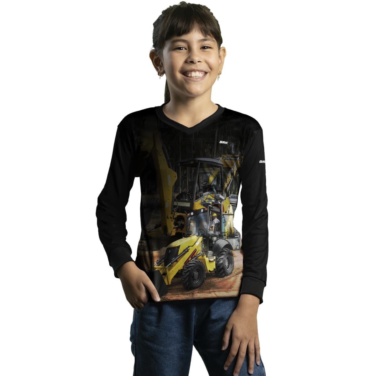 Camisa Agro Brk Retroescavadeira 02 NH com Proteção Solar UV50+