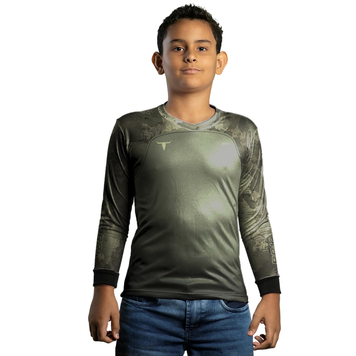 Camisa Agro Brk Camu Verde Long Horn com Proteção Solar UV50+