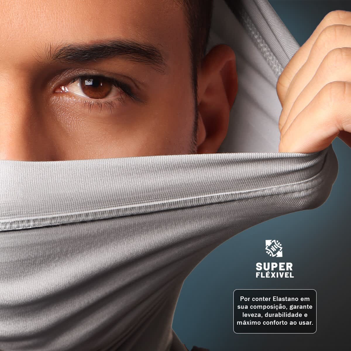 Bandana Tubeneck Agro Brk Branco e Cinza Camuflado com Proteção Solar UV50+