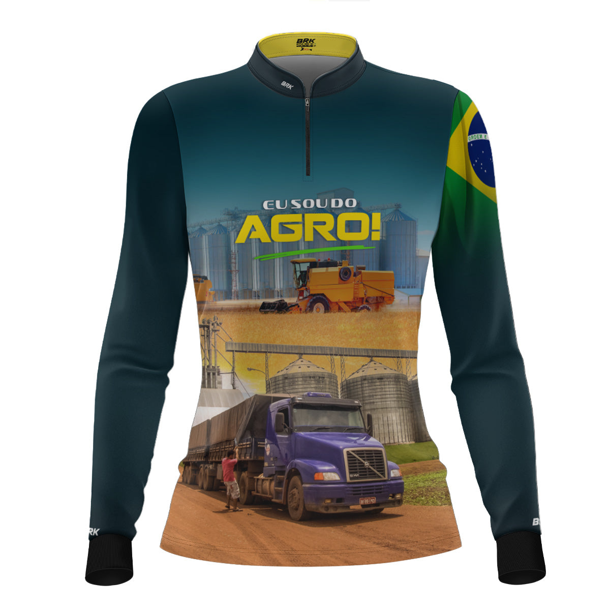 Camisa UV50 Agro Feminina Brk Eu Sou do Agro Silo de Grão 2
