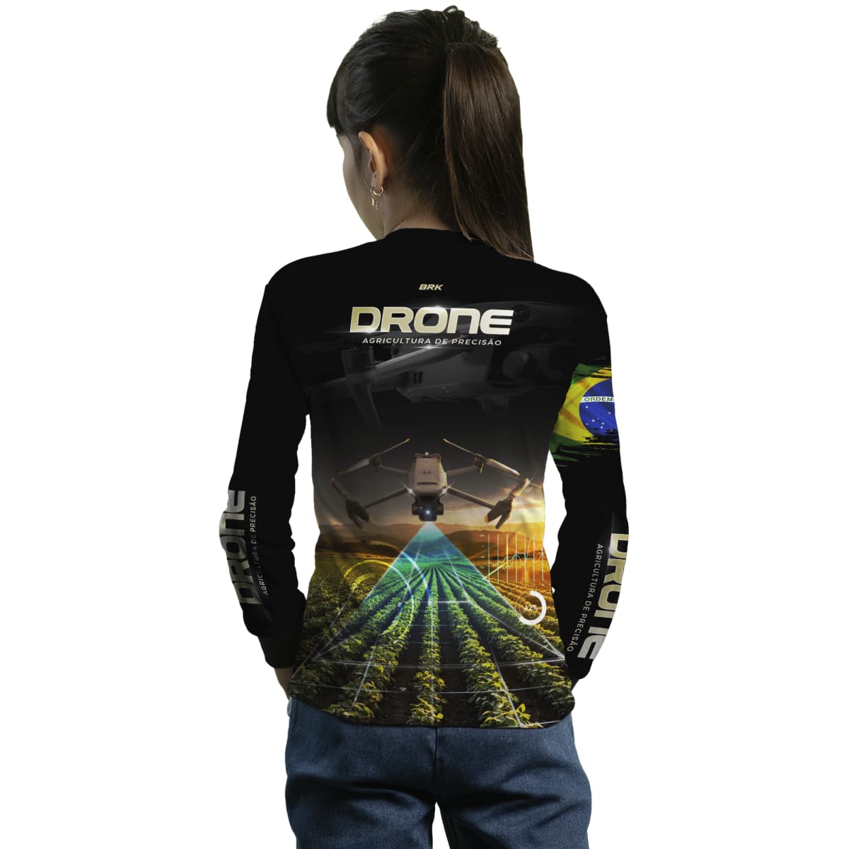 Camisa Agro Brk Drone de Monitoramento com Proteção Solar UV50+