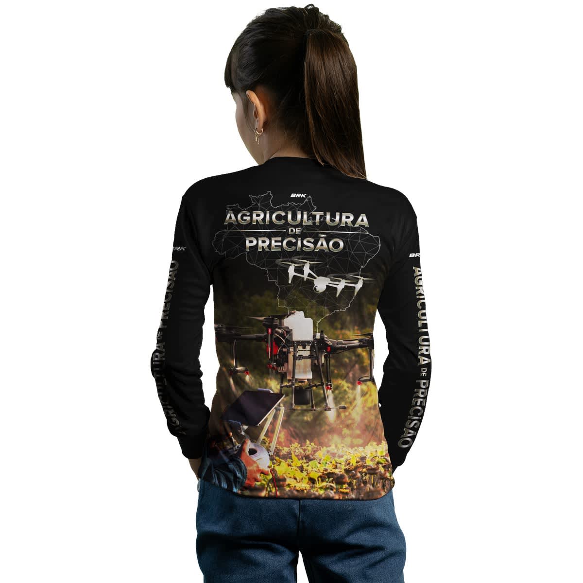 Camisa Agro Brk Drone é Agro Agricultura de Precisão 02 com Proteção Solar UV50+