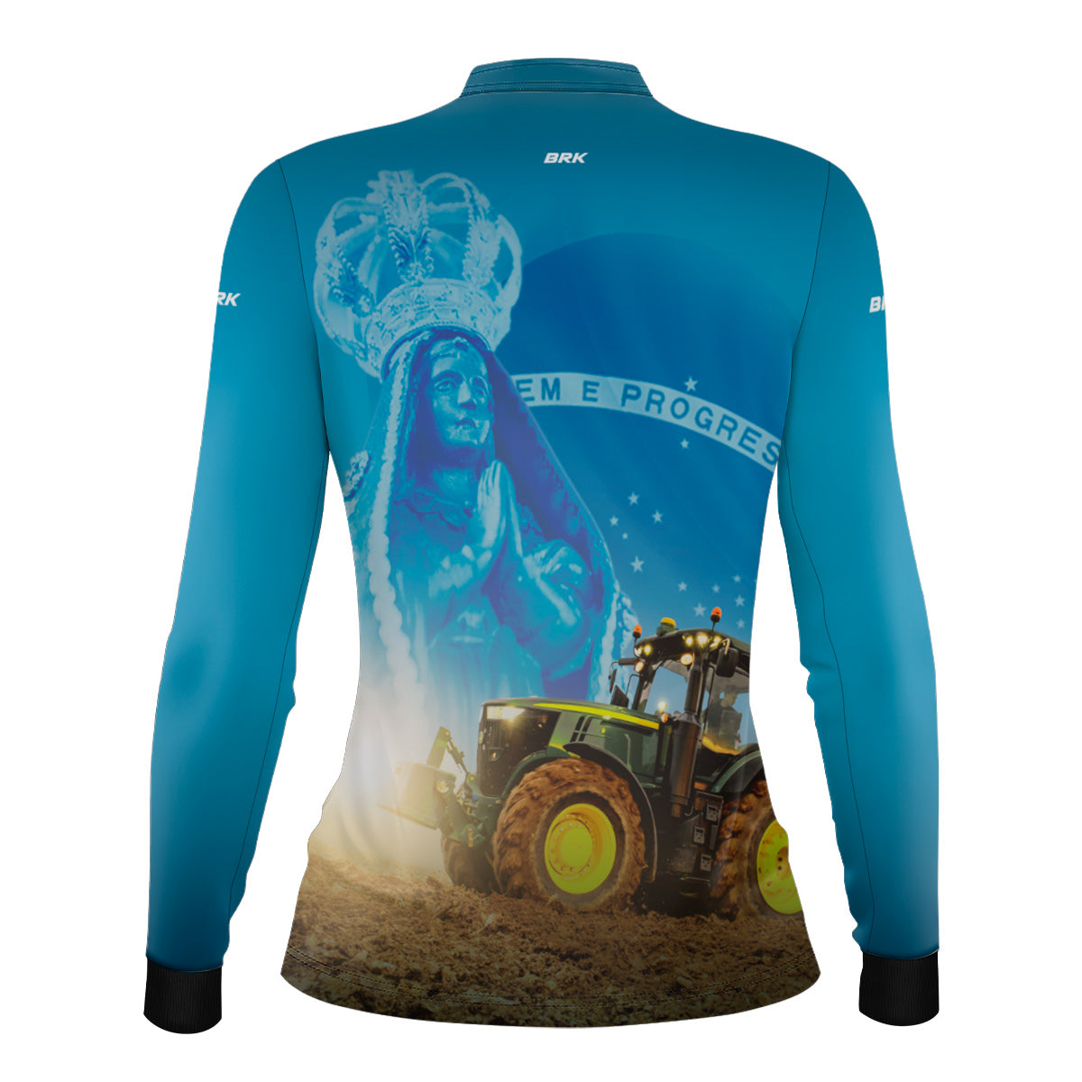 Camisa Agro Feminina Brk Padroeira Nossa Senhora com Proteção Solar UV50+