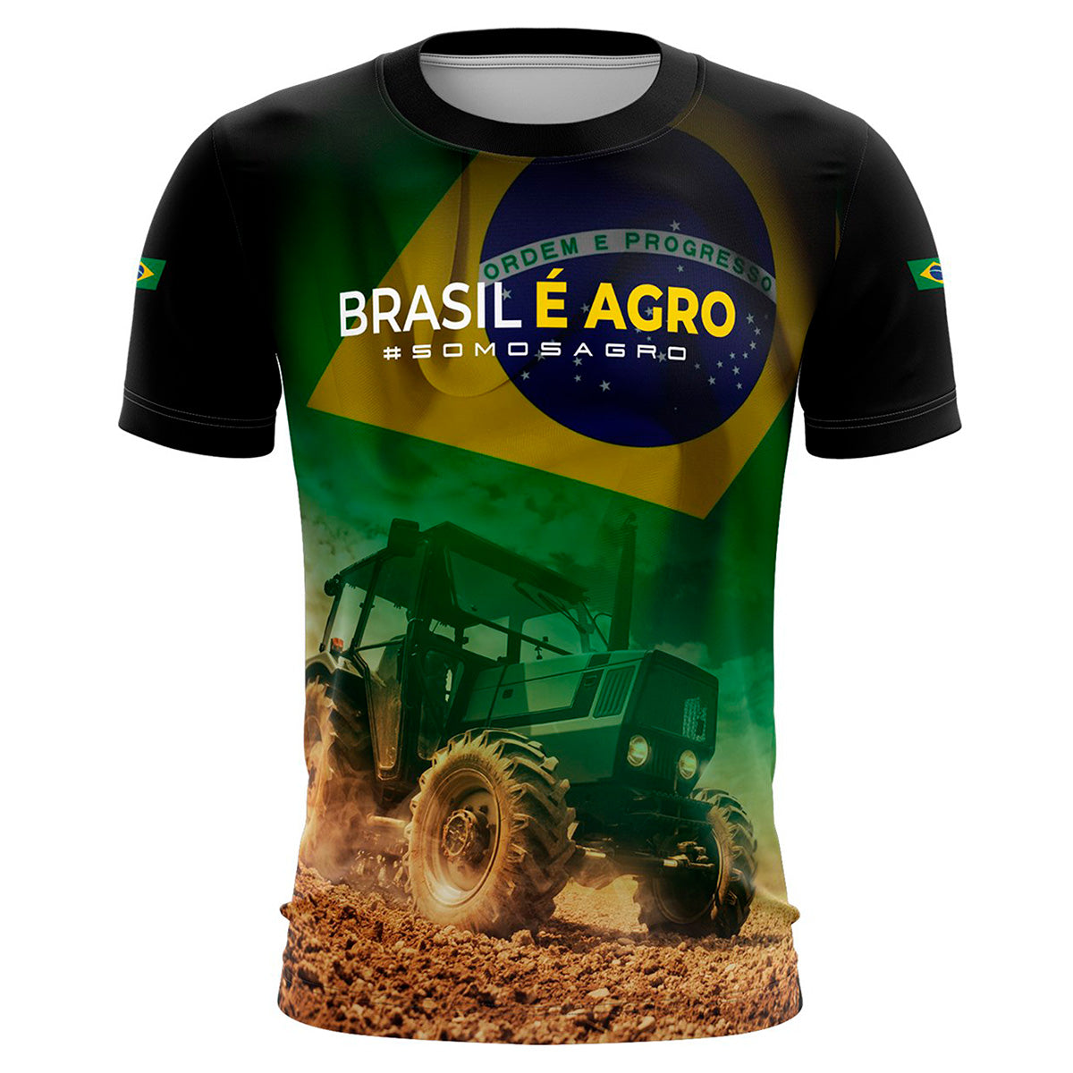 Camiseta Brasil Patriota Agro é Top Brk com Proteção Solar UV50+ Envio Imediato