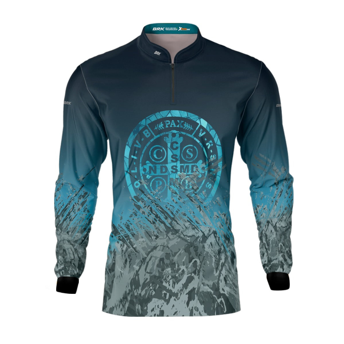 Camisa Agro Brk São Bento Ciano Escuro com Proteção Solar UV50+