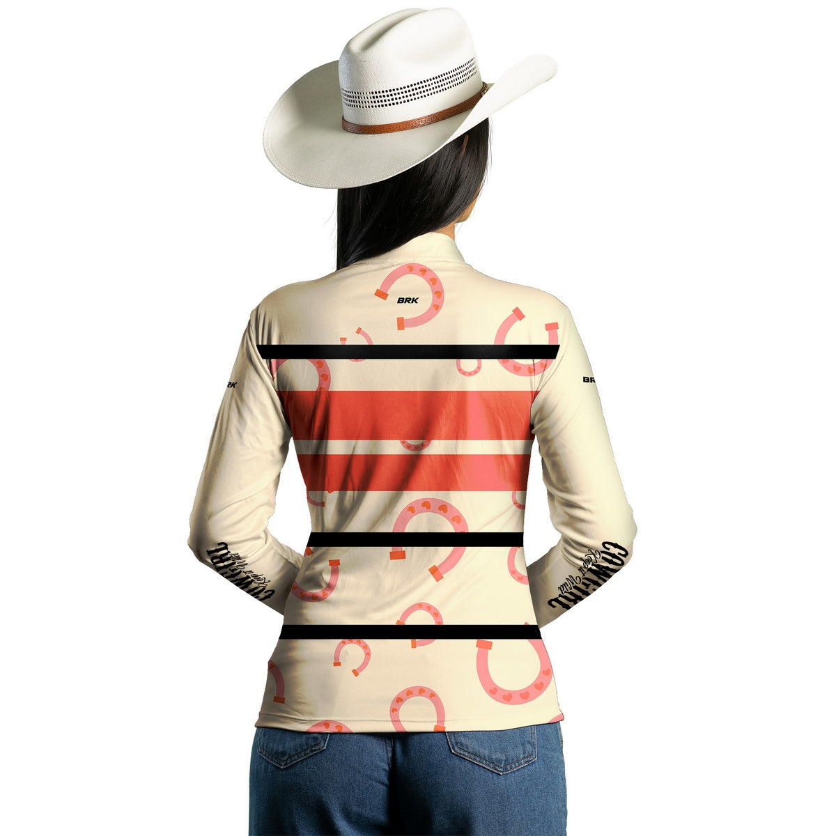 Camisa Agro Feminina Brk Cowgirl Ferradura com Proteção Solar UV50+