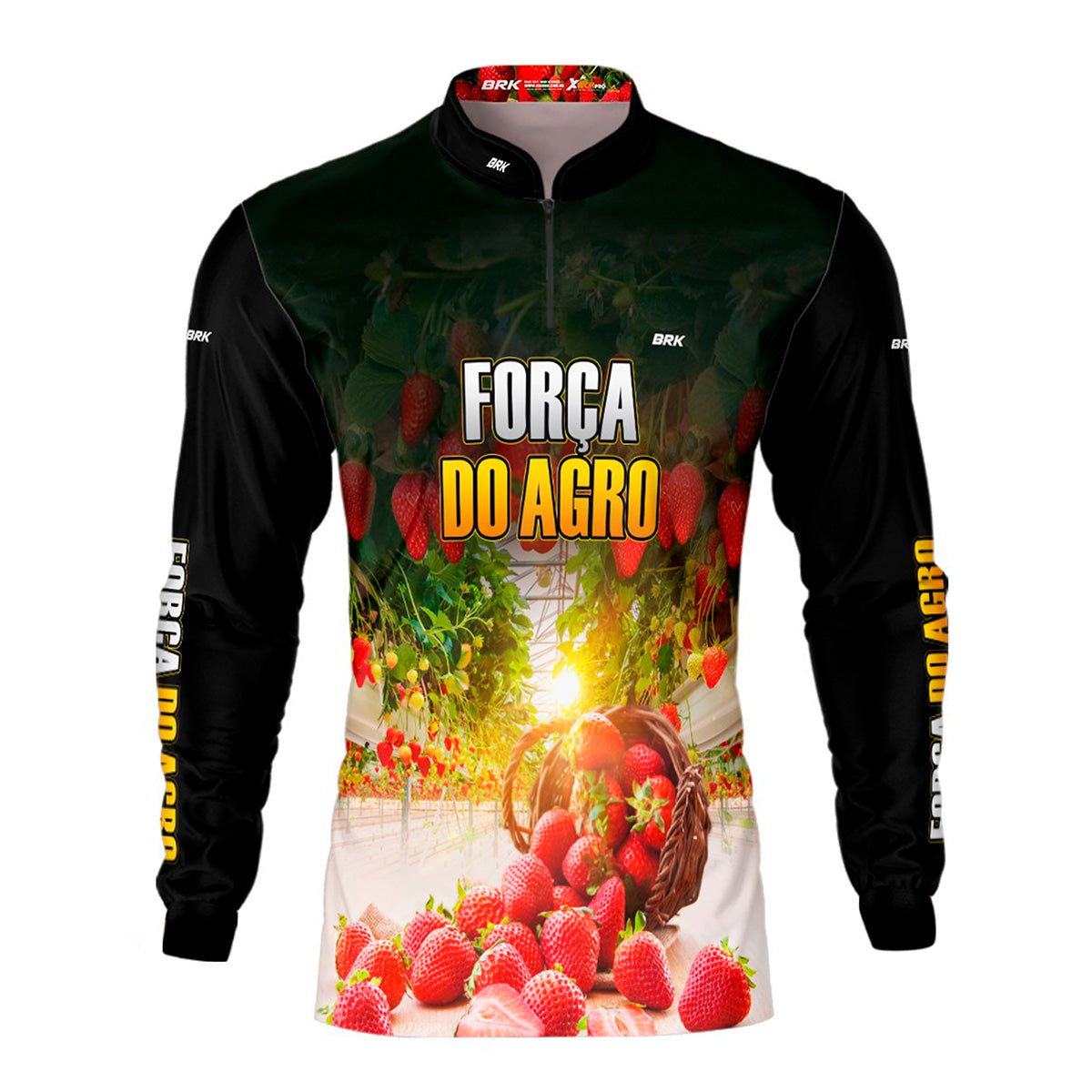 Camisa Agro Brk Força do Agro Morango com UV50+