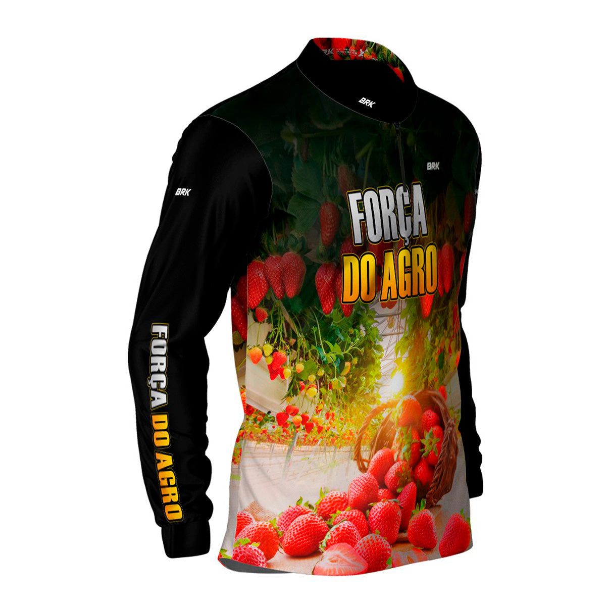 Camisa Agro Brk Força do Agro Morango com UV50+