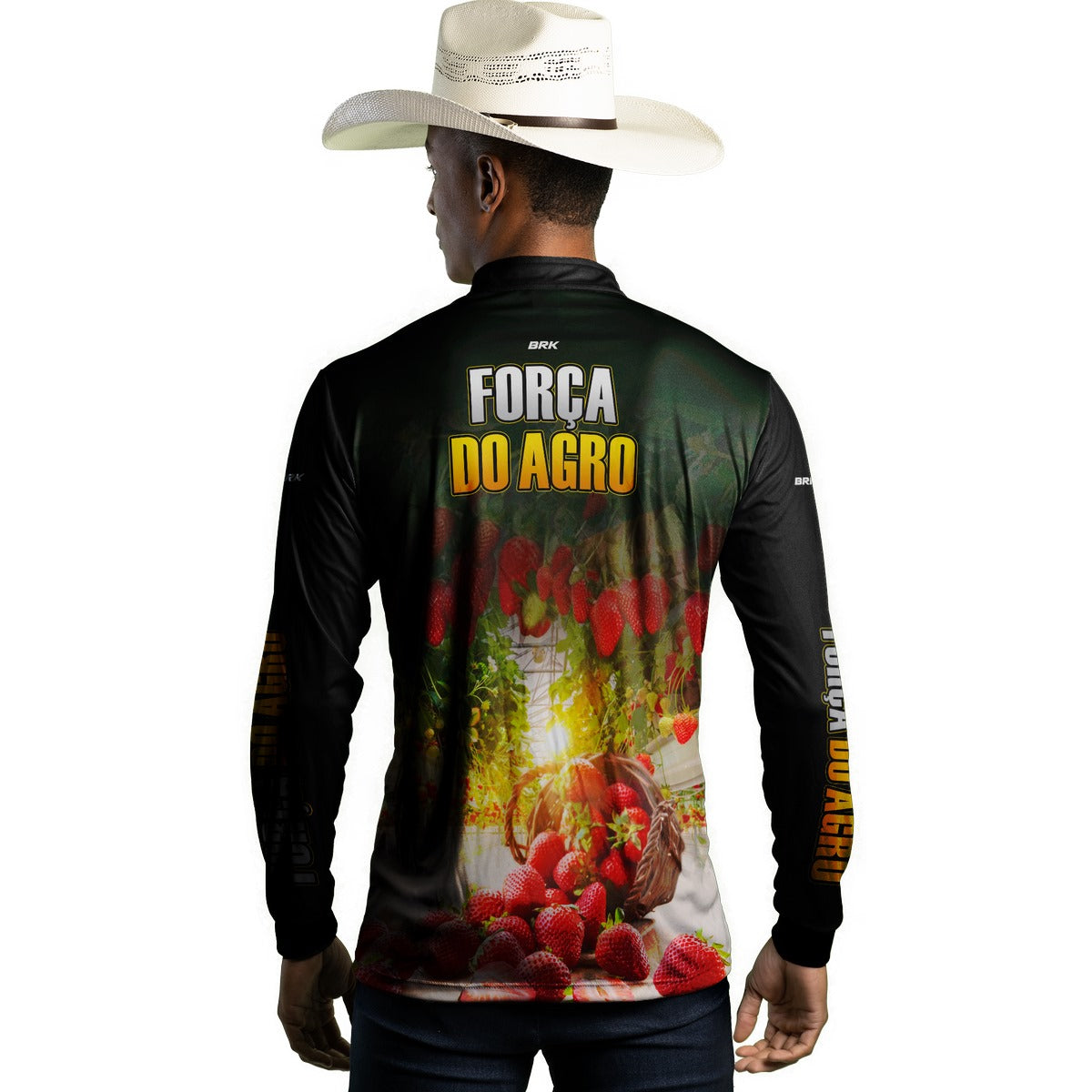 Camisa Agro Brk Força do Agro Morango com UV50+