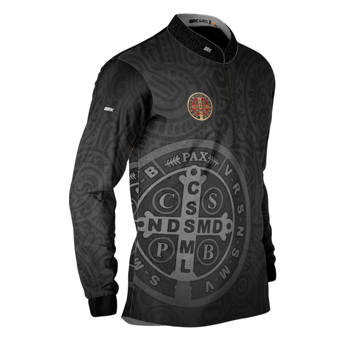 Camisa Agro Brk São Bento Dourado Preta com Proteção Solar UV50+