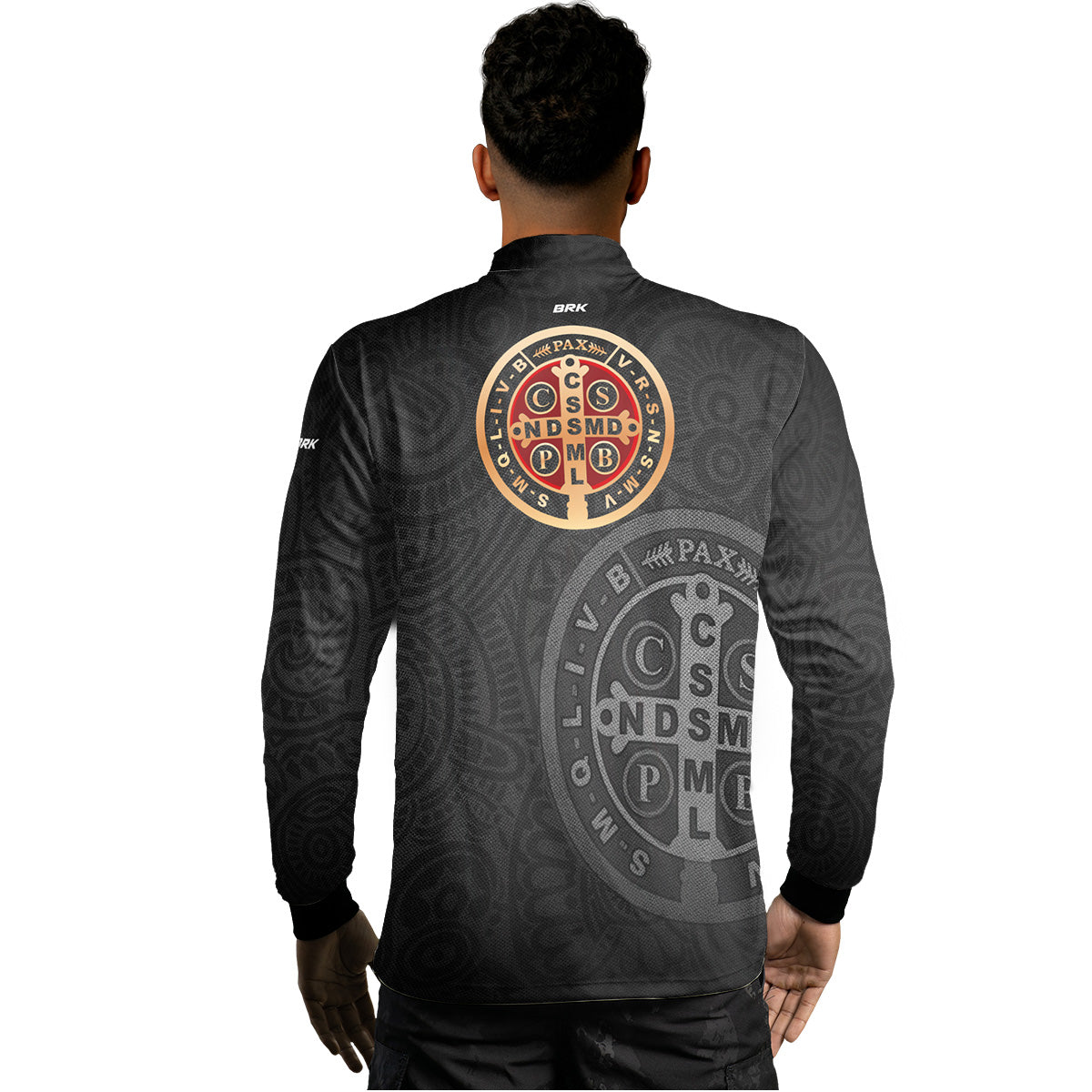 Camisa Agro Brk São Bento Dourado Preta com Proteção Solar UV50+