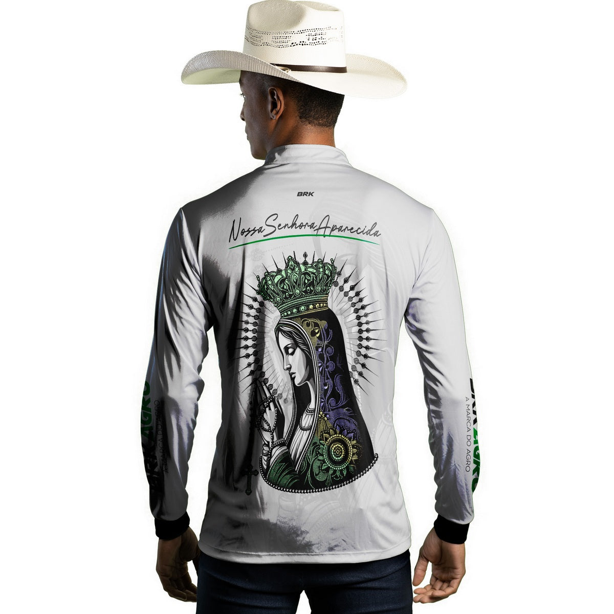 Camisa Agro Brk Branca Padroeira com Proteção Solar UV50+