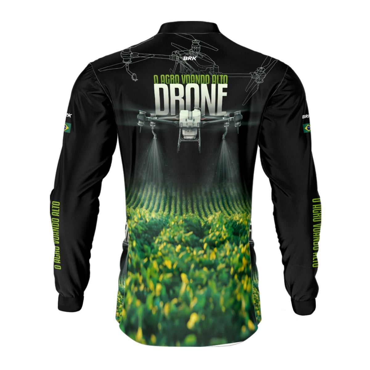 Camisa Agro Brk Drone T40 Soja com Proteção Solar UV50+