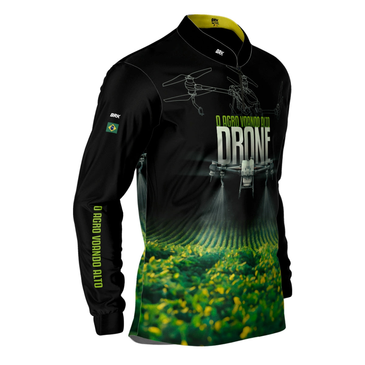 Camisa Agro Brk Drone T40 Soja com Proteção Solar UV50+