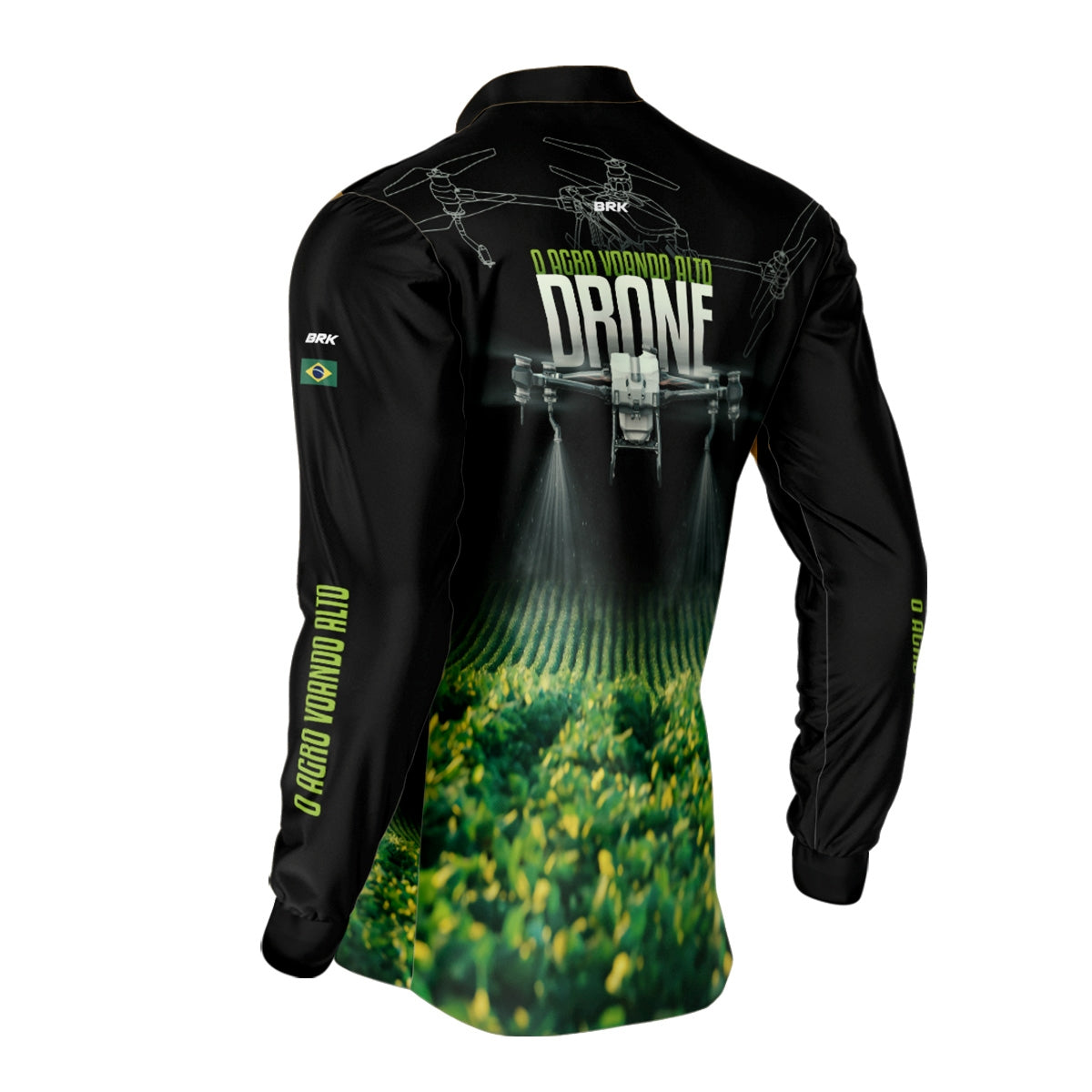 Camisa Agro Brk Drone T40 Soja com Proteção Solar UV50+