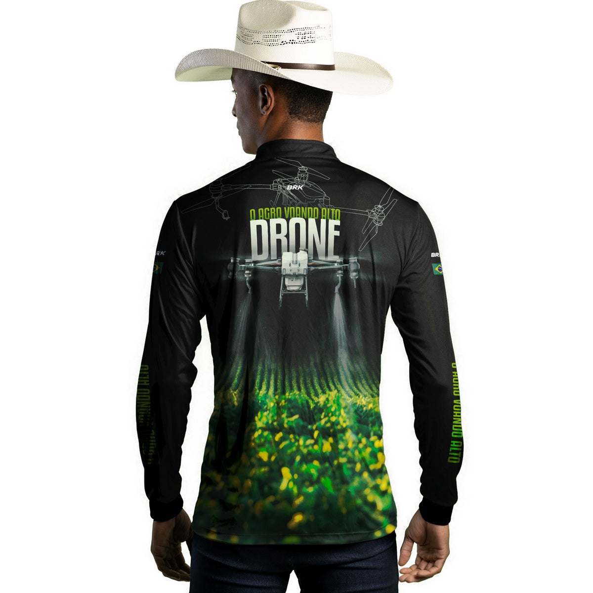 Camisa Agro Brk Drone T40 Soja com Proteção Solar UV50+