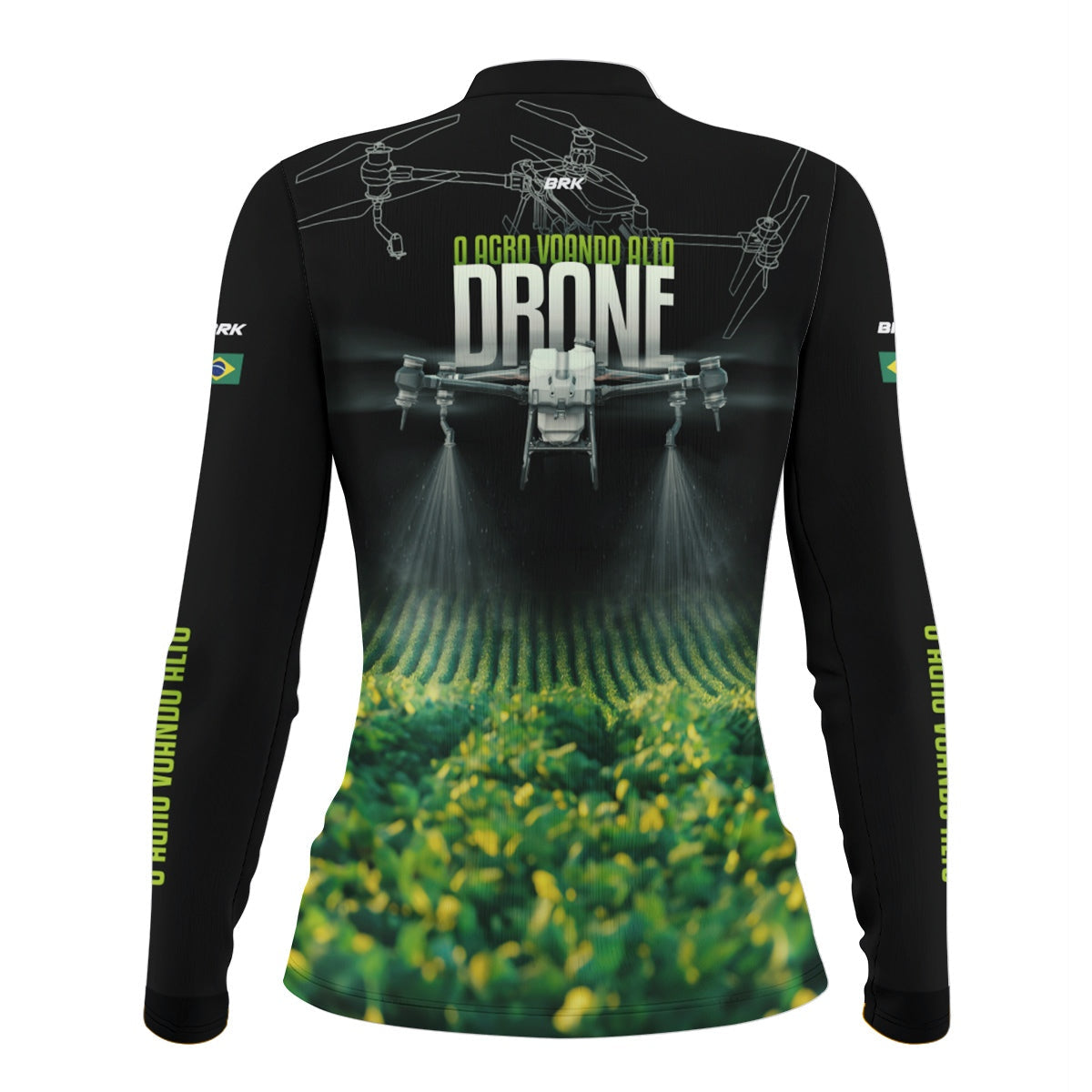 Camisa Agro Feminina Brk Drone T40 Soja com Proteção Solar UV50+