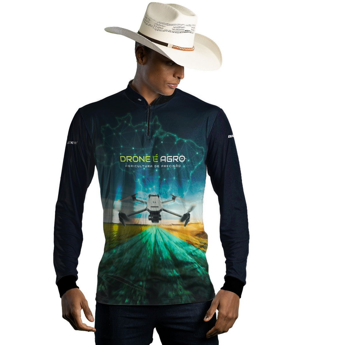 Camisa Agro Brk Drone de Mapeamento Mavic 3 com Proteção Solar UV50+