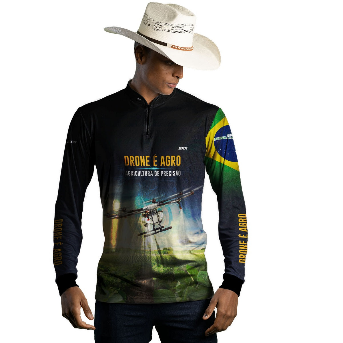 Camisa Agro Brk Drone T40 com Proteção Solar UV50+