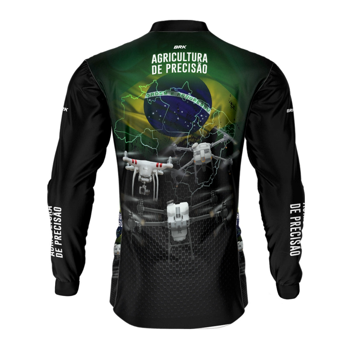 Camisa Agro Brk Drones T40 e Phantom T10 com Proteção Solar UV50+