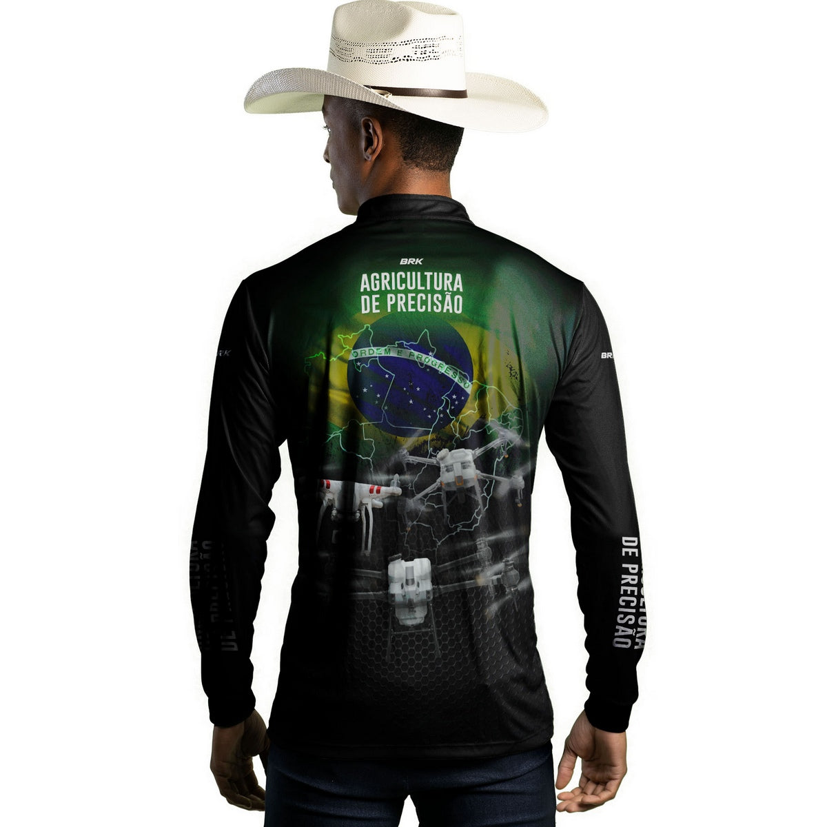 Camisa Agro Brk Drones T40 e Phantom T10 com Proteção Solar UV50+