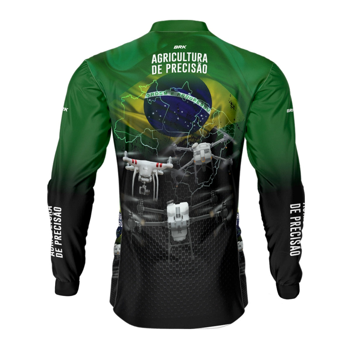 Camisa Agro Brk Drones T40 e Phantom T10 com Proteção Solar UV50+