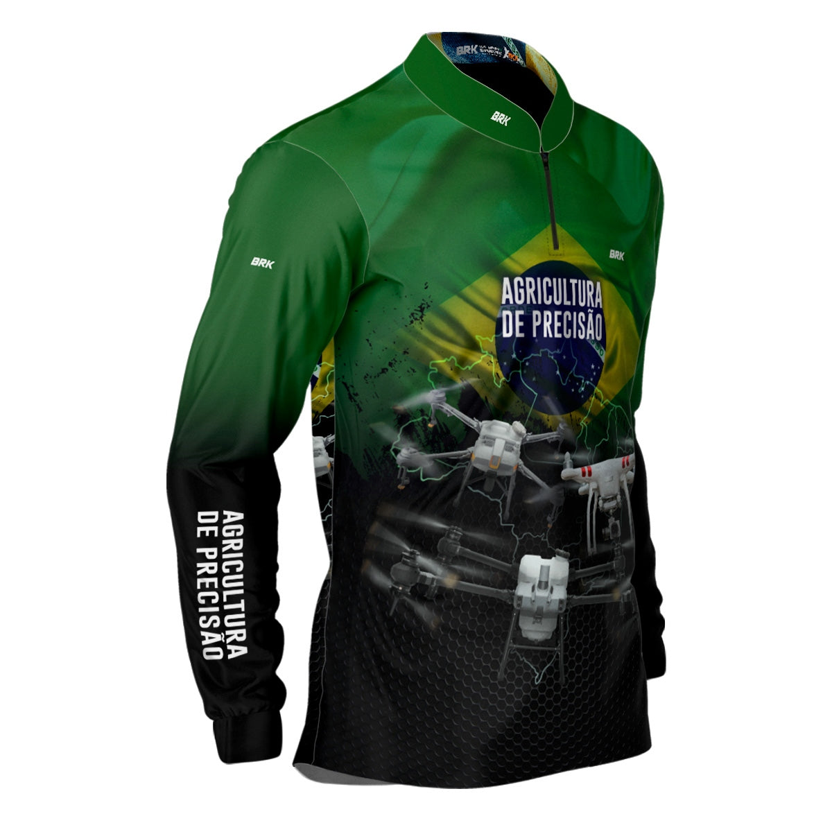 Camisa Agro Brk Drones T40 e Phantom T10 com Proteção Solar UV50+