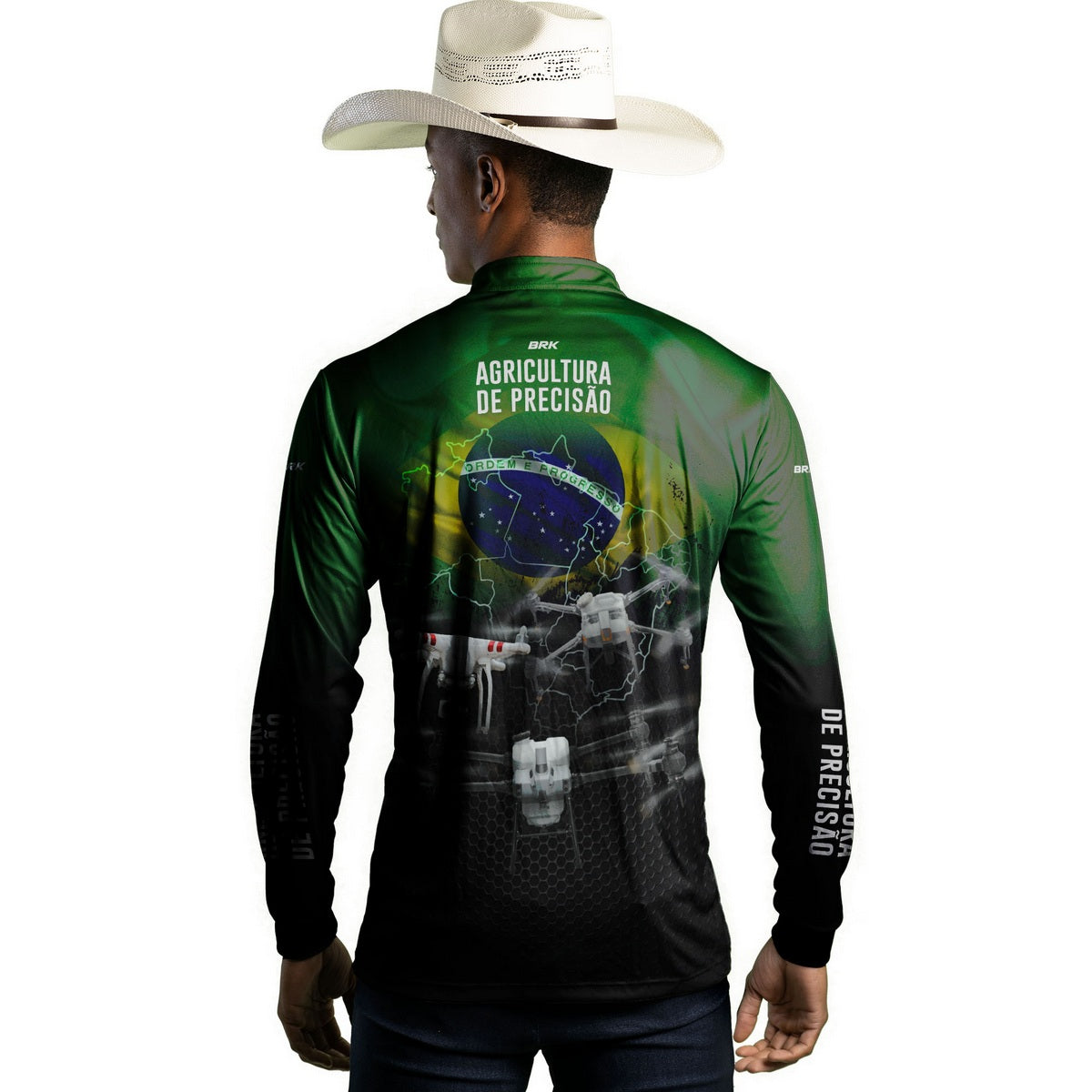 Camisa Agro Brk Drones T40 e Phantom T10 com Proteção Solar UV50+